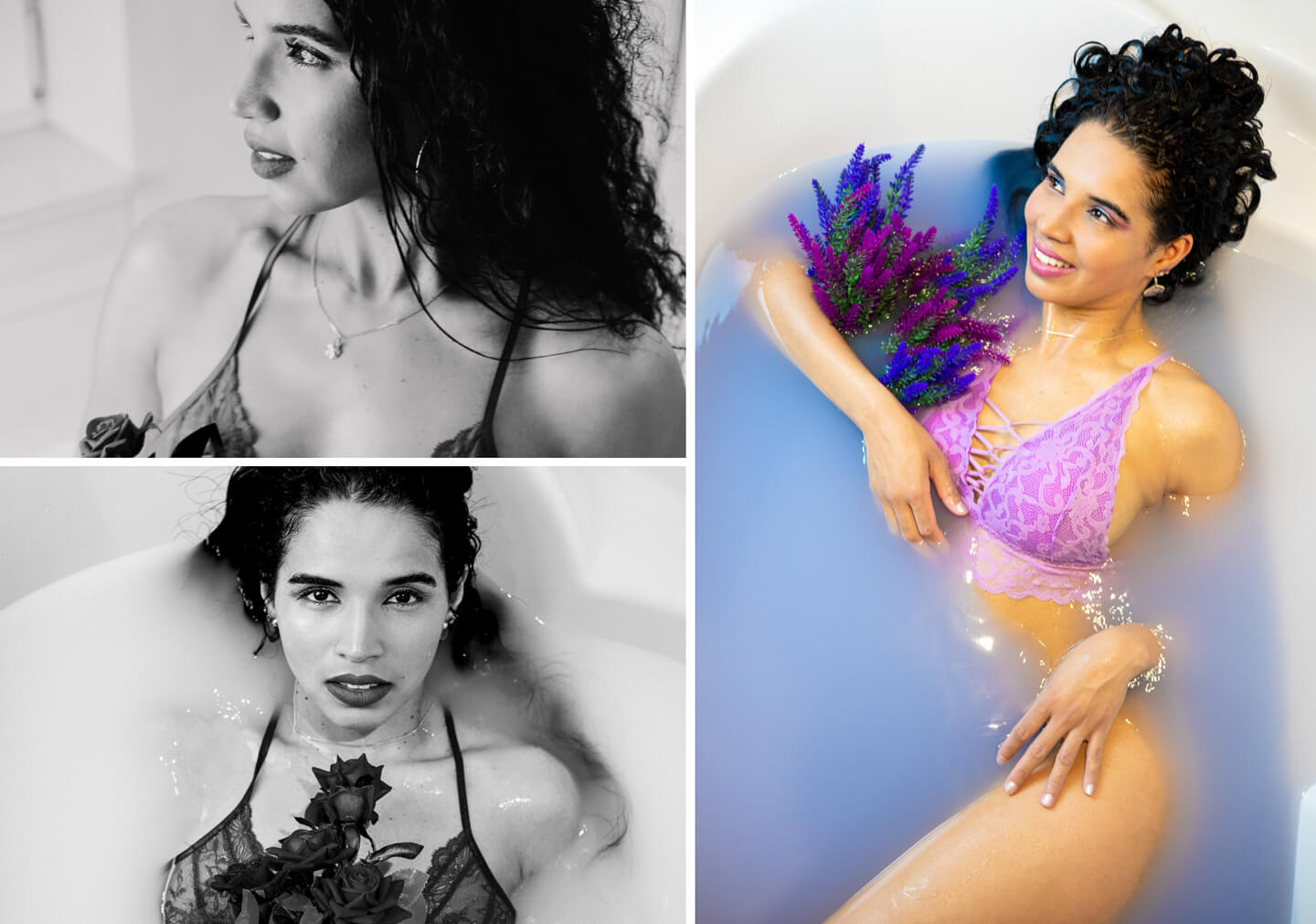 Badewannenfotoshooting-Blumen-Frau-4